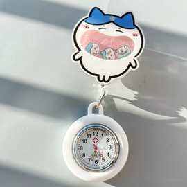 卡通摇摇乐护士表可拉伸易拉扣挂表可爱医学生考试怀表护士表批发