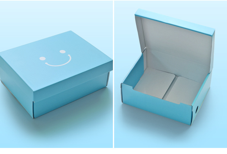 鞋盒牛皮纸翻盖logo纸盒童鞋运动鞋盒折叠童鞋批发收纳包装盒现货