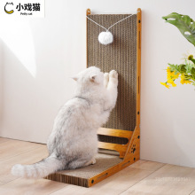 猫抓板立式批发 墙角猫咪磨爪器 可拆卸瓦楞纸替换芯抓板代发