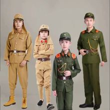 儿童成人日本兵套装日本军官大佐反派汉奸表演王二小抗日演出服