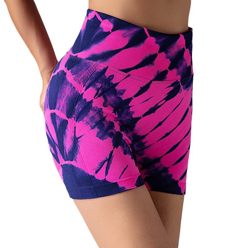 Cross-Border New Arrival Yoga Fitness Sports Running High Waist Hip Lift Body Shaping Skinny Peach Hip Shorts Yoga Shorts