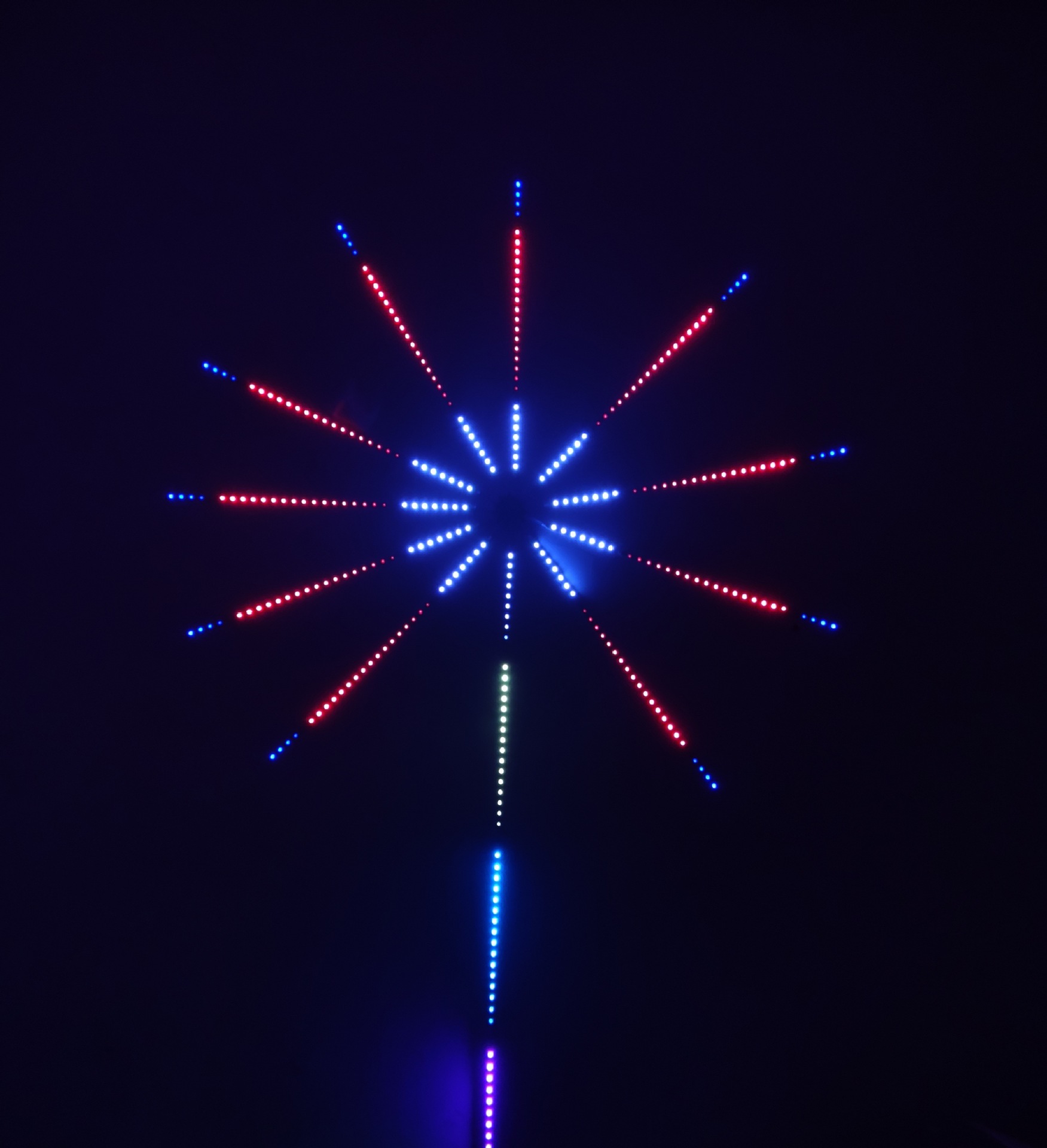 室内氛围烟花灯usb接口diy幻彩追光 跨境新品 家用商用节日氛围灯