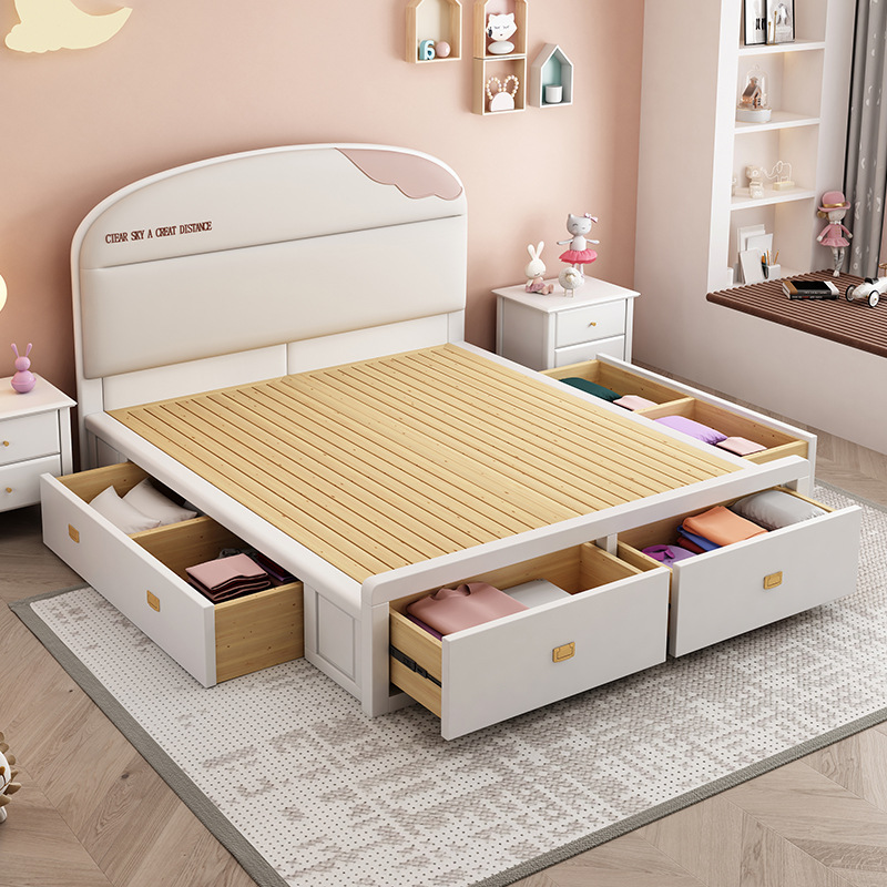 35米单人床青少年储物收纳抽屉床-阿里巴巴