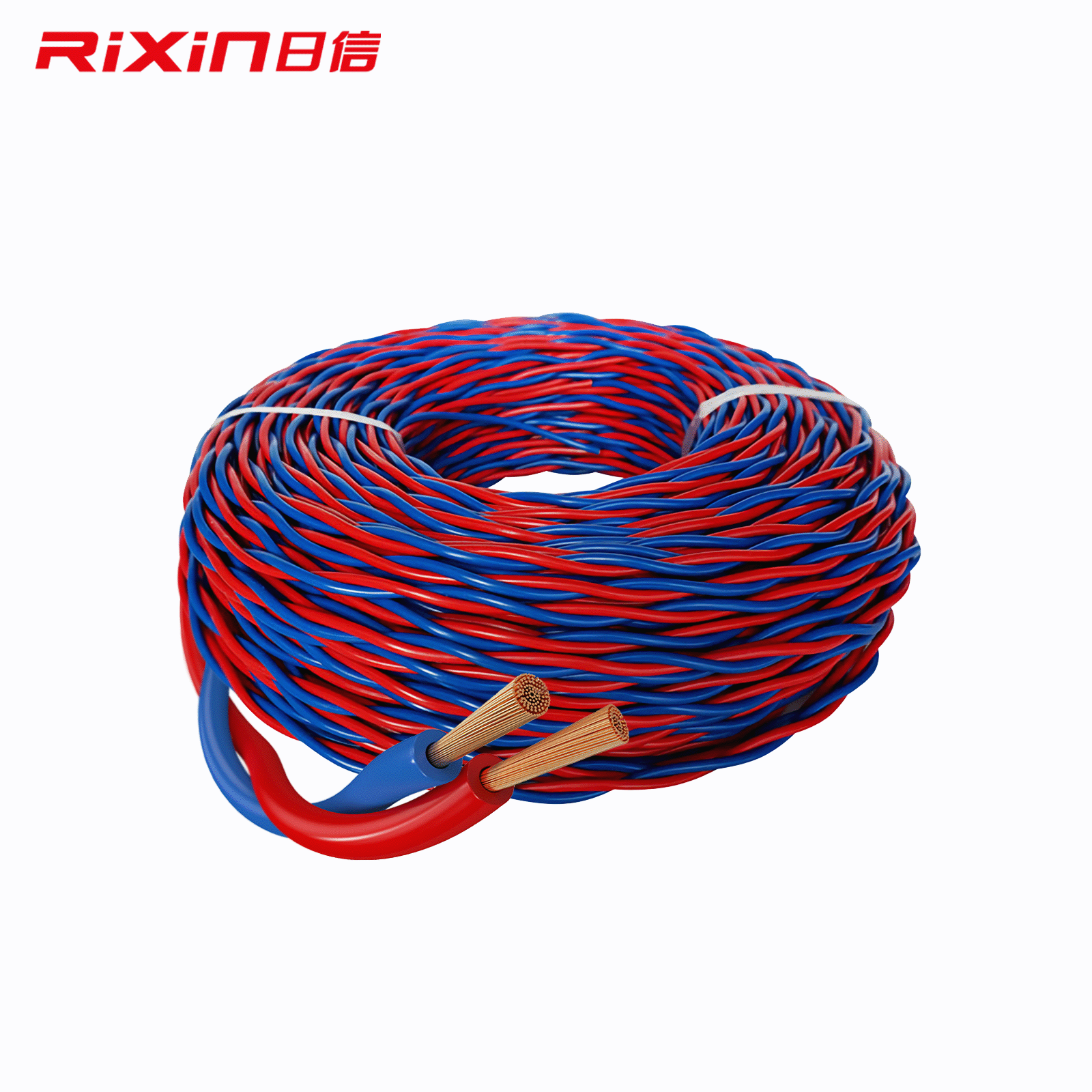 双绞线花线纯铜2x0.5两芯阻燃rvs2*0.5 0.75 1.0 2.5平方消防电线