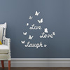 Acrylic Mirror Wall stickers Live Love Laugh butterfly Alphabet Wall stickers a living room bedroom Wall stickers Acrylic Mirror Wall stickers Live Love Laugh butterfly Alphabet Wall stickers a living room bedroom Wall stickers
