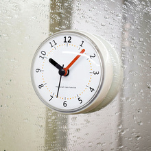 创意小时钟吸盘钟防水浴室钟厨房钟冰箱贴钟卫生间吸墙贴玻璃钟表