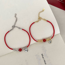 S925纯银福牌珍珠手链女新款高级感气质小众手镯送闺蜜红色