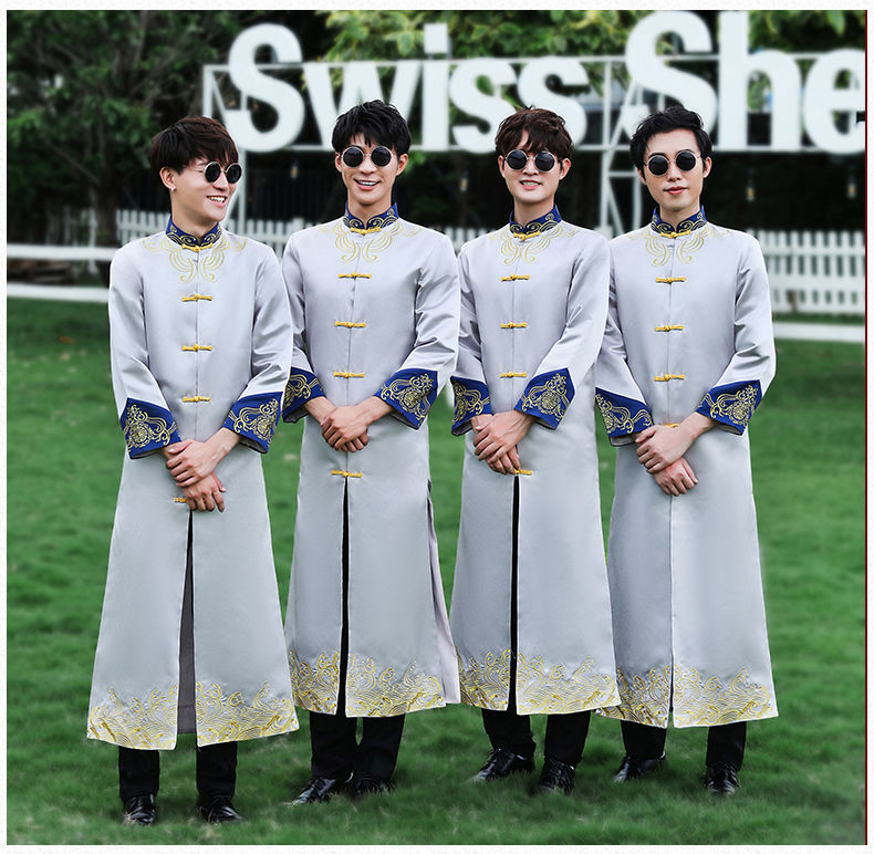 伴郎服冬季兄弟团新郎中式婚礼迎亲搞笑亲风古装男士大码