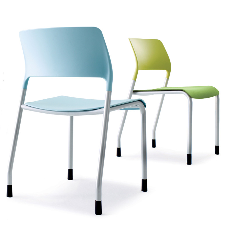 塑钢学生阅览四脚椅摩登时尚塑料培训椅商务会议洽谈椅办公电脑椅