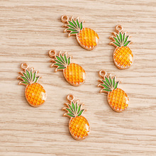 10个/包合金滴油仿真食玩水果配件项链饰品手机DIY菠萝挂件