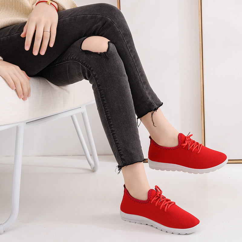 9-0 Spring 2022 New Old Beijing Cloth Shoes Women's Comfortable Breathable Mom Shoes Leisure Cloth Shoes Market Street Vendor Shoes