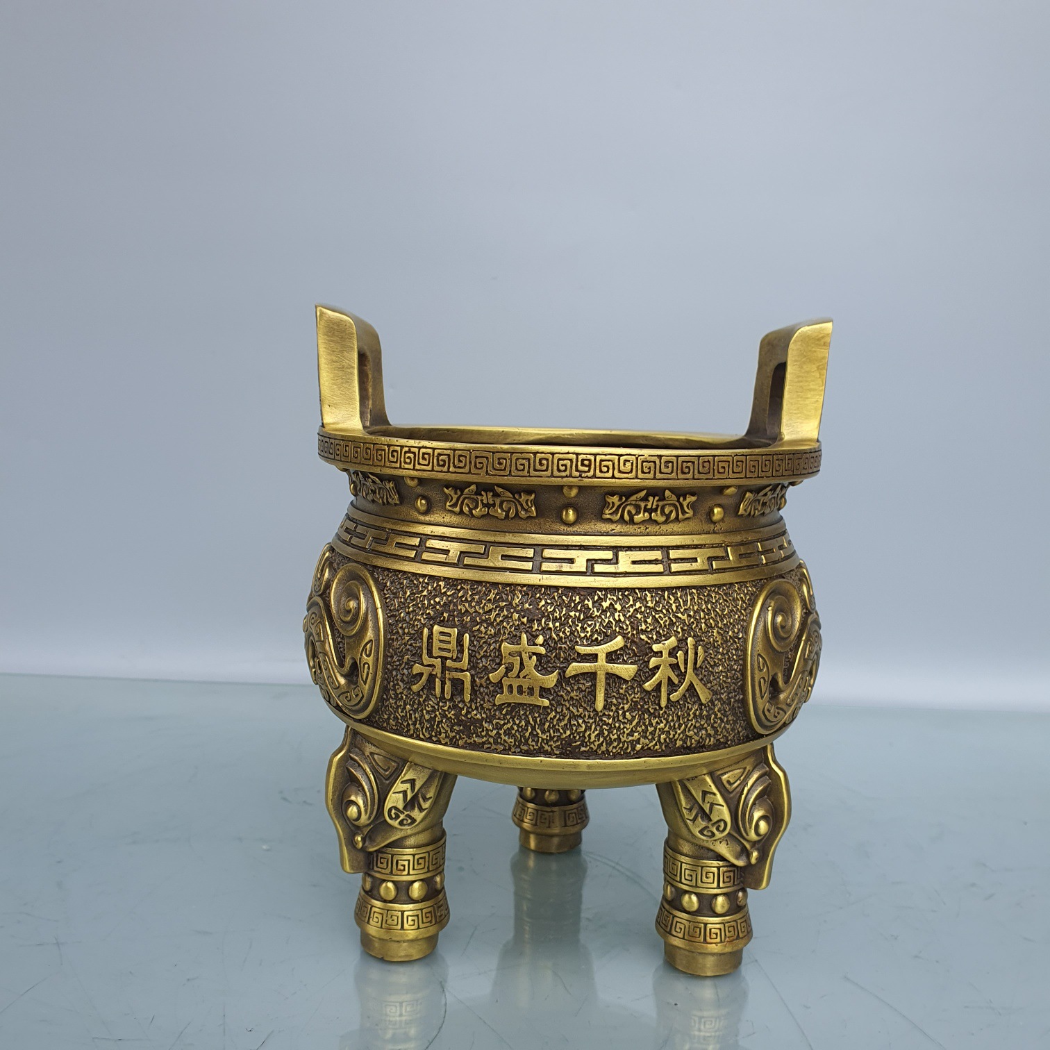 铜鼎摆件纯铜鼎盛千秋办公室开业礼品家居办公室司母戊鼎落地大号