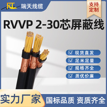 RVVP屏蔽电线电缆 2芯3芯4芯5芯6芯*0.75 1.5 2.5平方信号屏蔽线