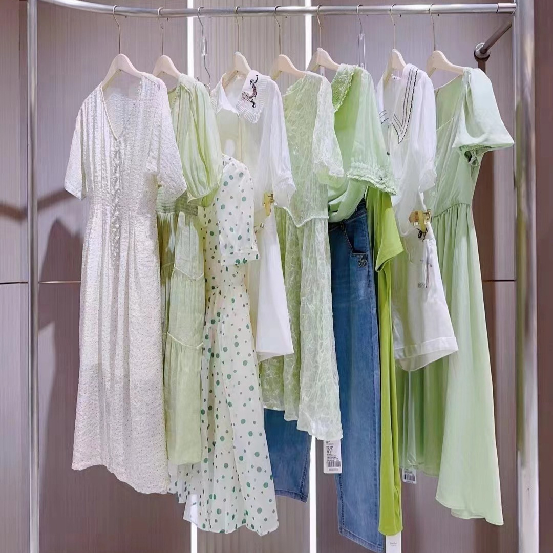 tanni品牌高货撤柜女装货源广州石井品牌折扣女装夏季连衣裙尾货