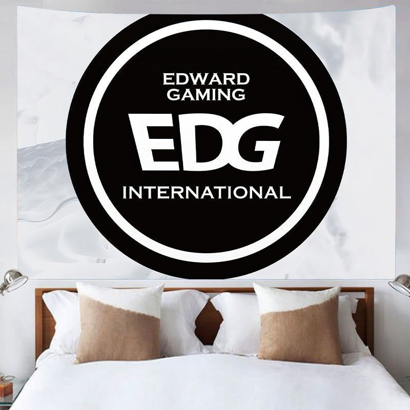 edg队旗队标大旗edg背景布挂布墙布英雄联盟挂毯背景墙挂布