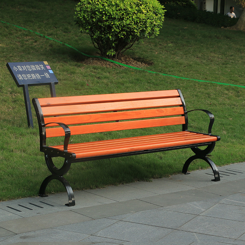 供应公园椅户外长椅防腐木凳子靠背长椅实木室外游乐园休闲长条椅