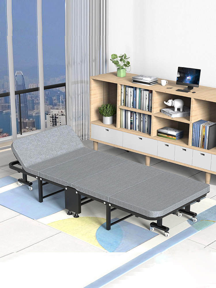 倍尔德办公室午休折叠床单人床四折家用简易硬板陪护便携简单