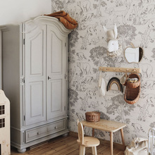 北欧法式风景植物复古时尚意境沙发背景墙布纸动物壁纸壁画