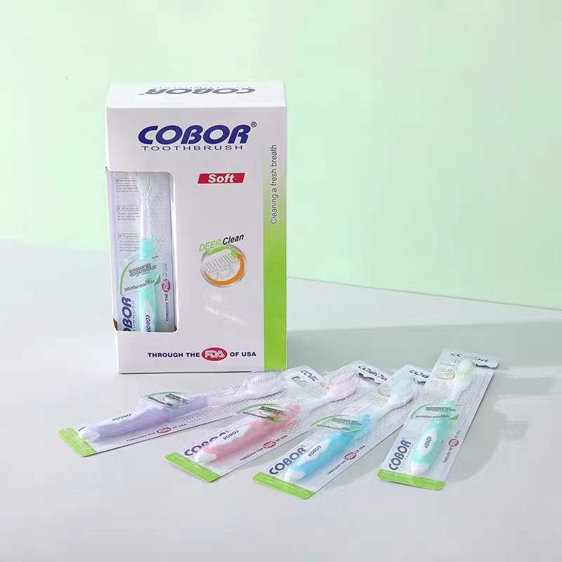 Cobor COBOR American Toothbrush Ultra-Fine Soft-Bristle Toothbrush Gum Care Adult Toothbrush Factory 12 Families Travel Pack