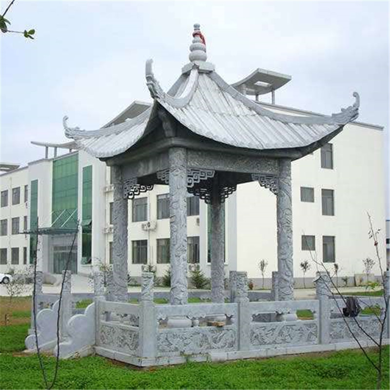 定制石雕凉亭 户外青石石凉亭 广场花岗岩石凉亭