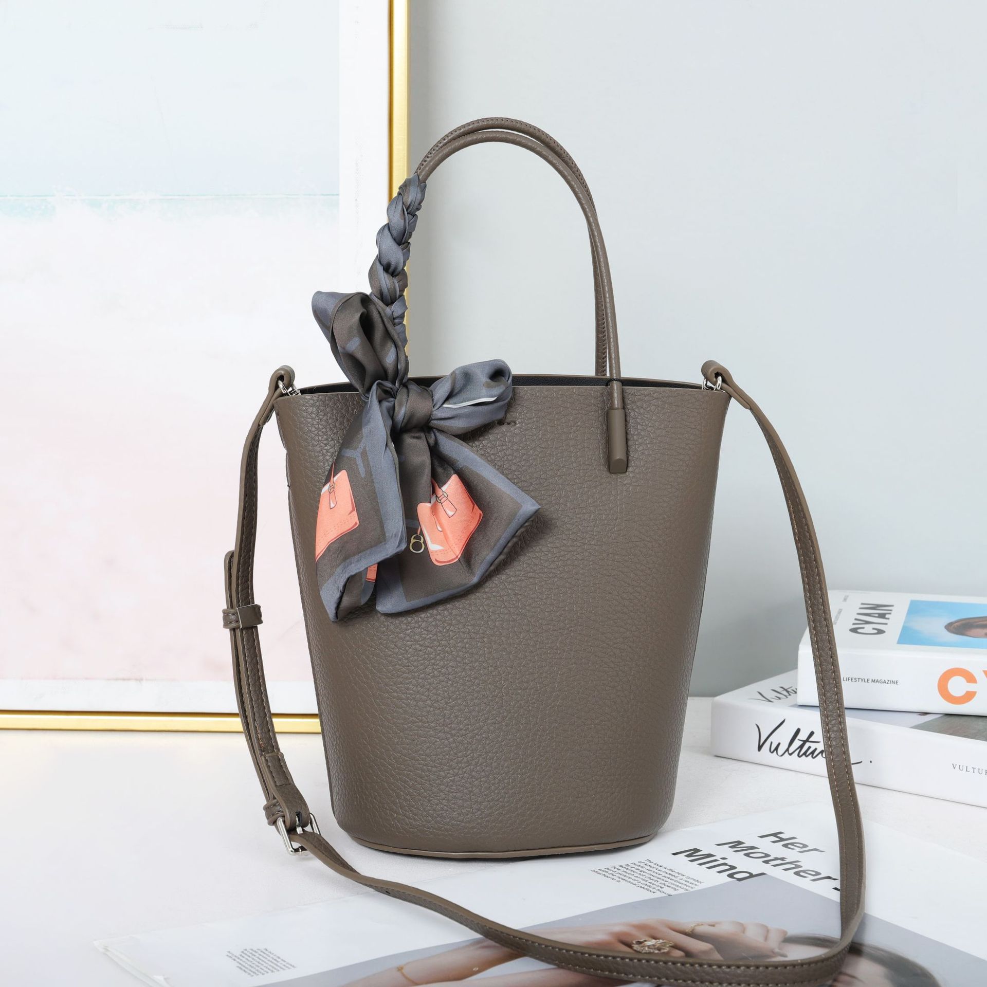 mkii高级感水桶包女包2022春新款菜篮子包手提包子母包单肩斜挎包