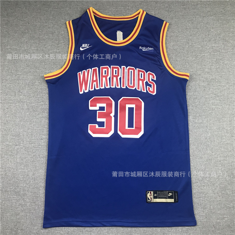 跨境美式球衣勇士队3保罗30库里刺绣运动篮球服套装男女潮流背心
