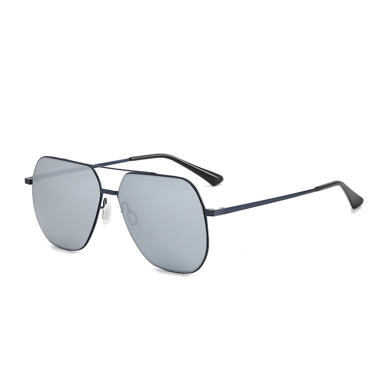 Thick Nylon Polarized Sunglasses Fashion Double Beam Polygon Fashion Driving Riding Fishing Sunglasses Tiktok Style