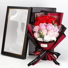 跨境亚马逊18朵玫瑰香皂花束礼盒七夕情人节礼物礼品一件代发