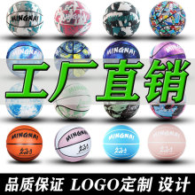 篮球【现货速发】一件代发【设计LOGO印刷】4567号PU翻毛超纤软皮