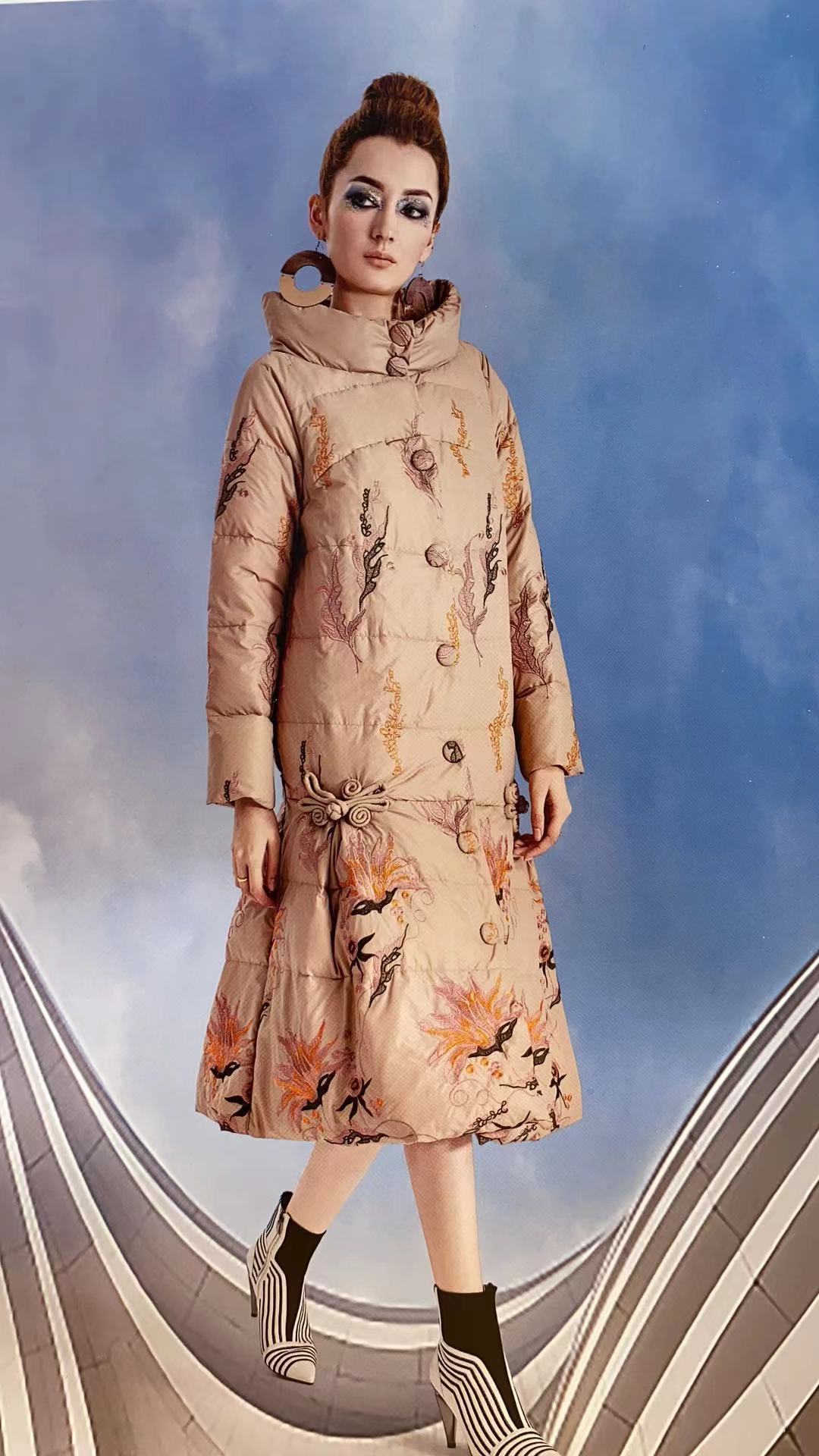 zhuola卓拉羽绒服女 品牌折扣女装2021年冬装新款原创设计师品牌