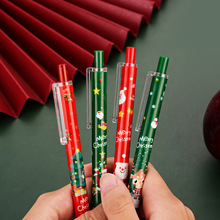跨镜爆款圣诞按动笔圣诞节礼品学生节日礼品按动中性笔创意高颜值