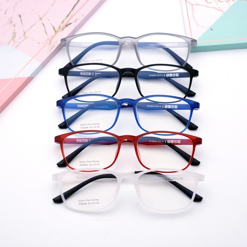 韩国橡胶漆眼镜架 青少年眼镜框 耐摔眼镜架 弹性漆矫正视力镜框