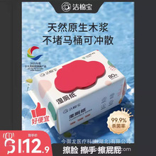 湿厕纸现货实惠大包装80抽可降解女性私处护理湿巾清洁用品