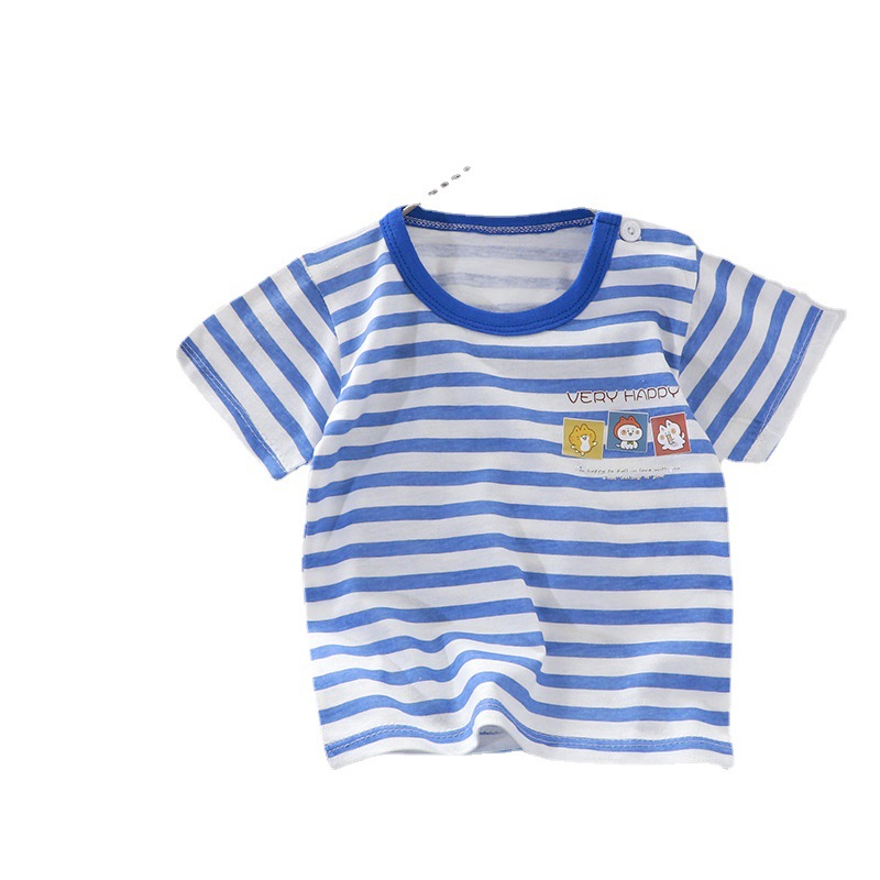 Baby Short Sleeve T-shirt Boys and Children 2023 Summer Baby Top Half Sleeve Small Children's Clothing Summer Pure