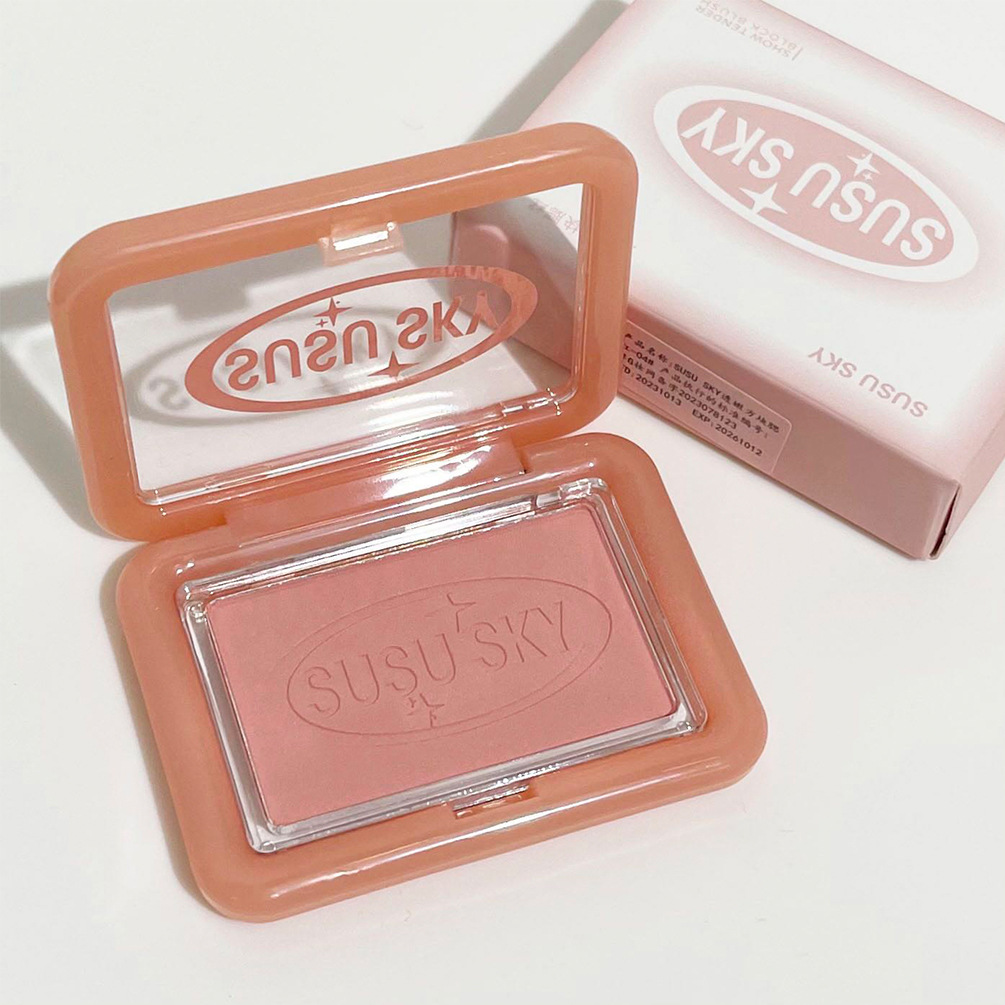 Susu Sky Transparent and Tender Square Blush Pink Fine Natural and Clear Rouge Matte White Makeup Female Cheap