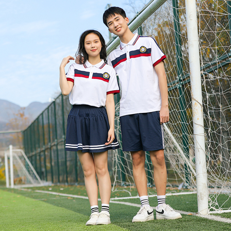 高中生班服学院风夏季裙子男衬衫女裙子高三毕业季初中学生校服套