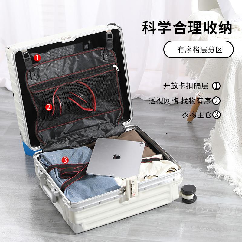 Luggage Small 18-Inch Boarding Bag High Quality Men's and Women's Bags Traveling Trolley Case Small Password Suitcase Leather Suitcase