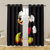 personality Graffiti curtain Mickey Mouse Digital printing thickening bedroom shading Cross border source factory