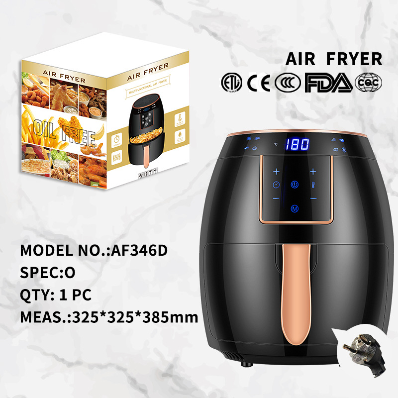 5.5L Cross-Border Air Fryer Household Large Capacity Deep Frying Pan European and American Standard British Standard Spot Airfryer