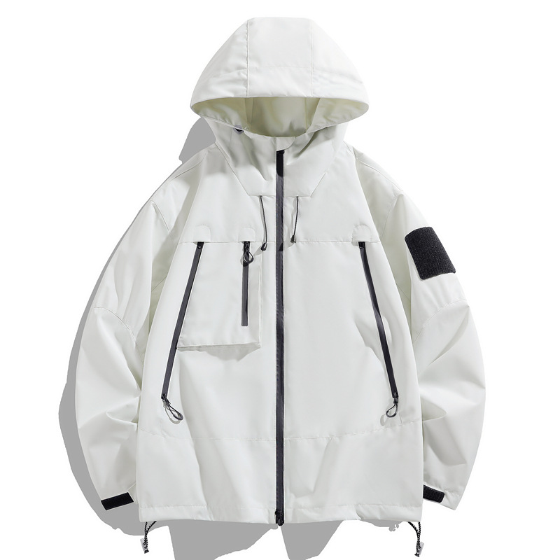 乐淘淘 秋季新款夹克户外登山服情侣款冲锋衣休闲外套男-阿里巴巴