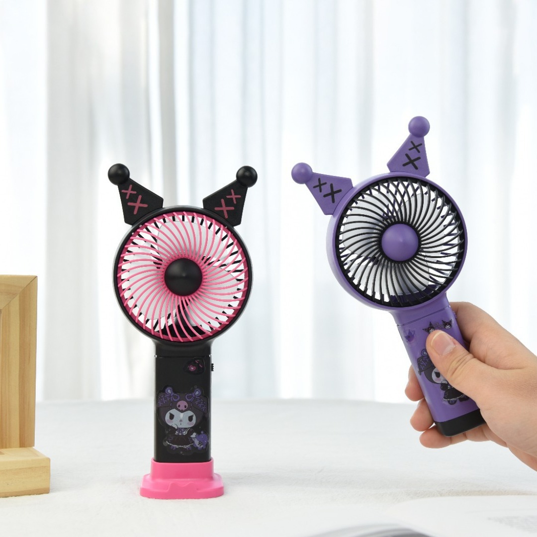 Sanrio Clow M Handheld Fan Mini Rechargeable Small Fan with Bracket Foreign Trade Model