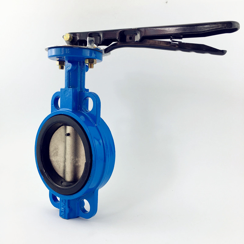 对夹式蝶阀d71x-10/16中线手柄对夹蝶阀球墨铸铁蝶阀