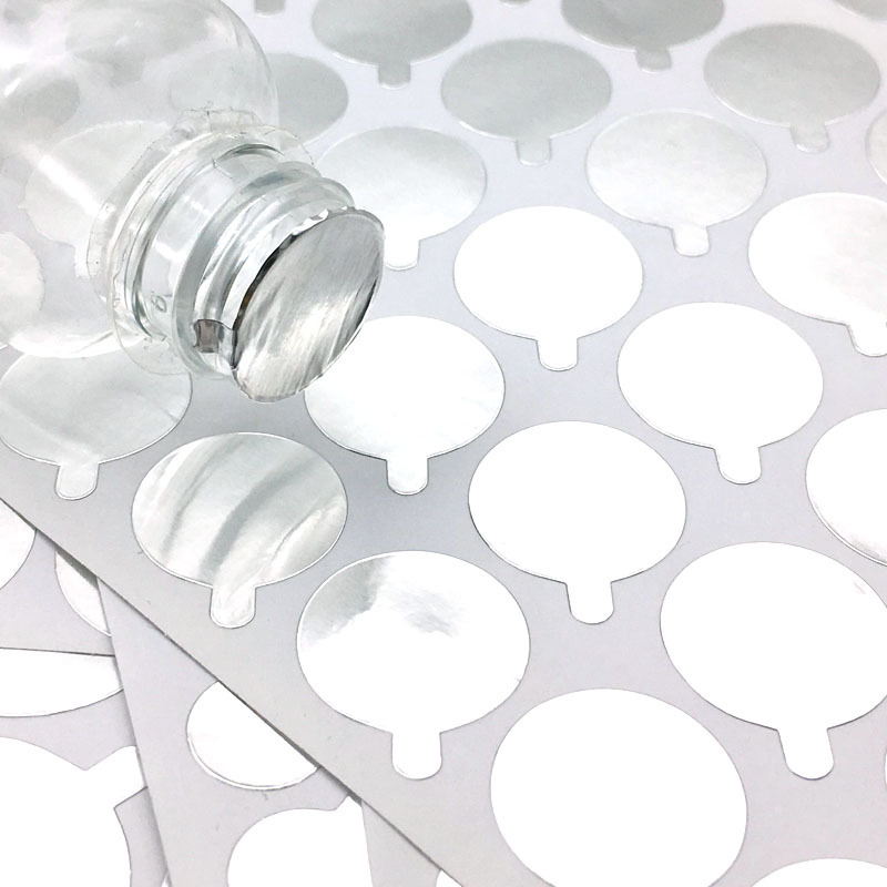 不干胶纯铝箔不干胶封口标贴 化妆品标签 牙膏软管封口贴现货