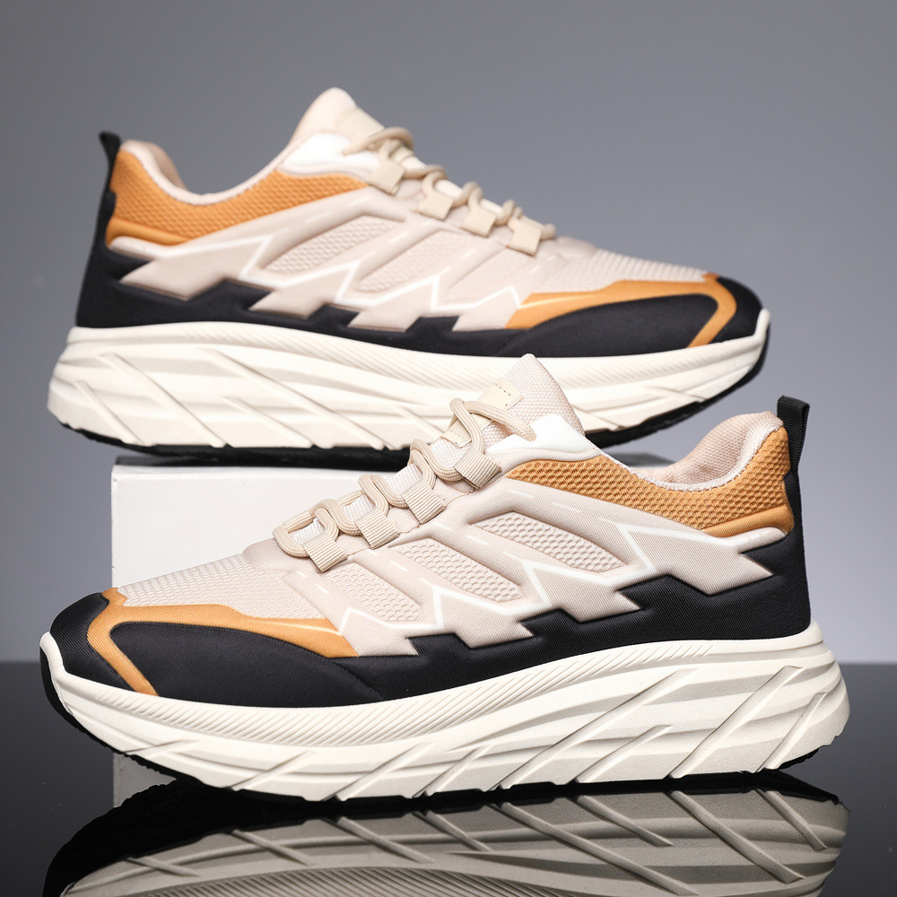 亚马逊新款网红运动 鞋子舒适百搭跑步鞋轻便休闲单鞋厚底男士鞋