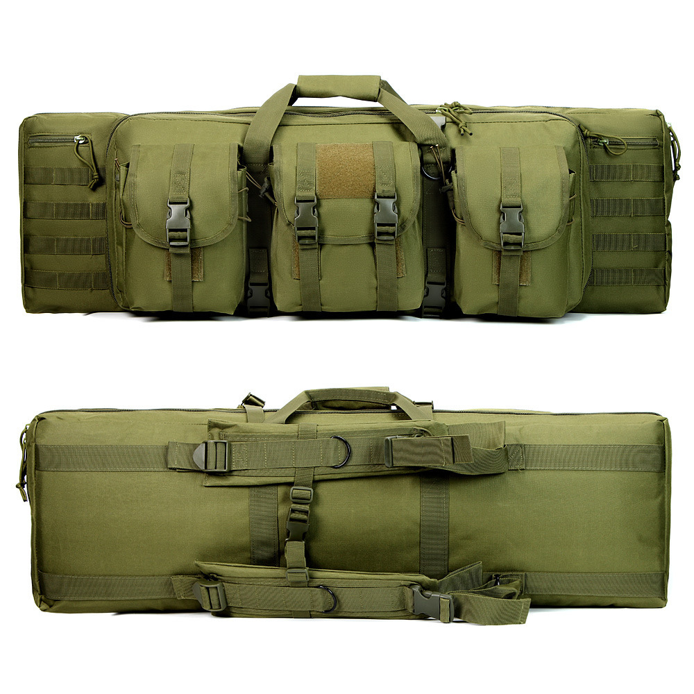 军盛新款军迷彩户外战术多功能包长枪套渔具钓鱼包手提双肩收纳包