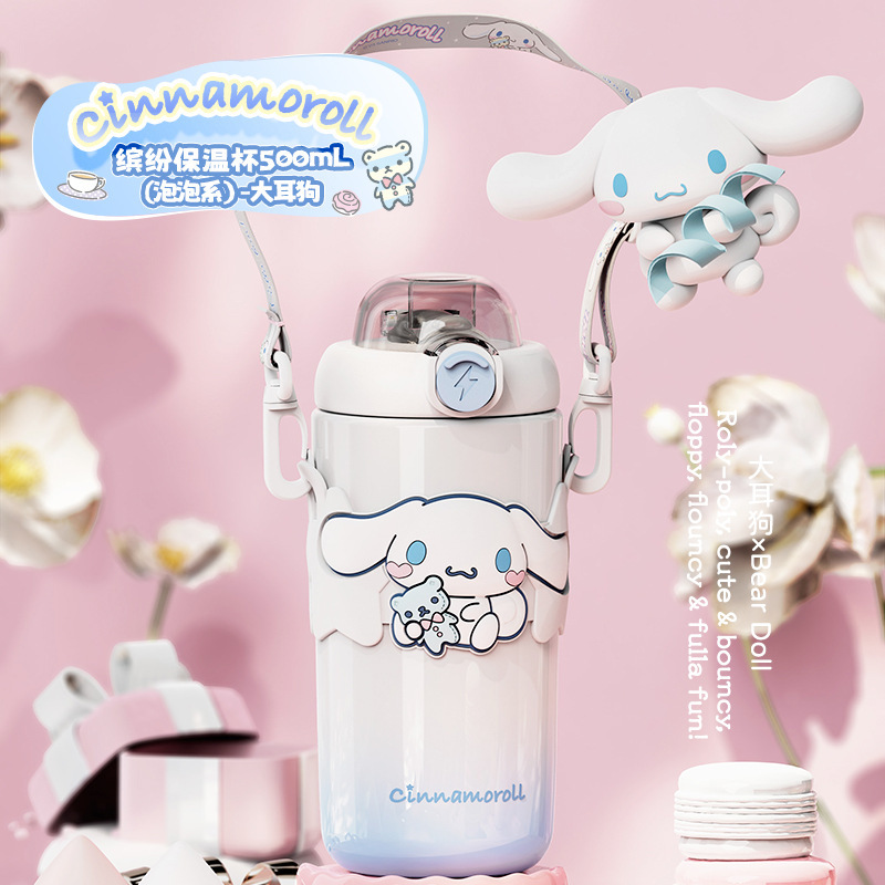 Cartoon Cute Sanrio Vacuum Cup 316 Stainless Steel Large Capacity Water Cup Hot Sale Good-looking Children's Straw Cup