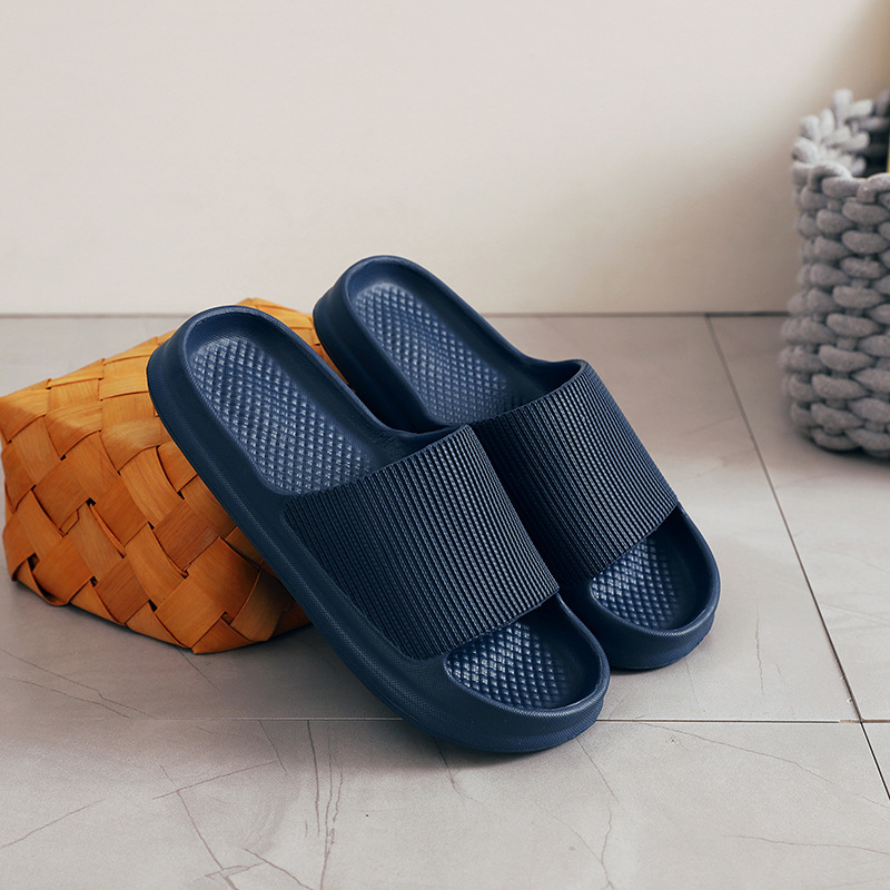 Slip-on Summer Slippers for Women Home Non-Slip Bathroom Bath Couple Thick Bottom Home Men's Sandals Summer Outdoor Wear
