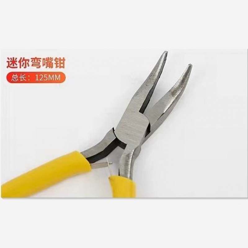 Mini Pliers Sharp Nose Pliers 5-Inch Handmade Slanting Forceps Household Pincette Angle Jaw Tongs Flat Bit Tongs Diy Tools Wholesale