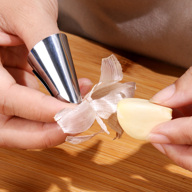 剥毛豆神器板栗坚果剥壳小工具拨鸡头多功能摘菜切菜护手铁指甲套