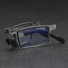 2021新款不锈钢折叠老花镜防蓝光无焊接螺丝弹簧折叠方框圆框眼镜